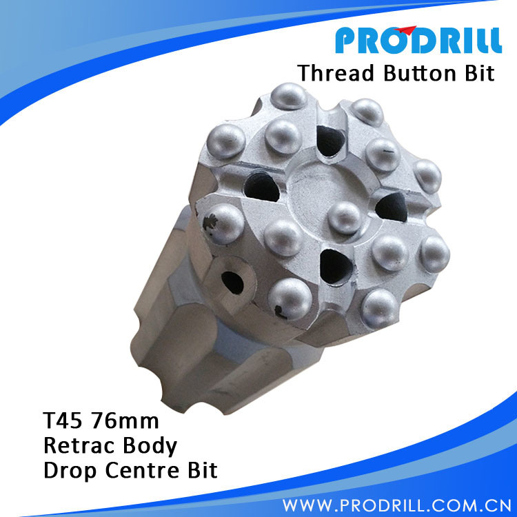 T45 76mm Thread Bit for Rock Drilling