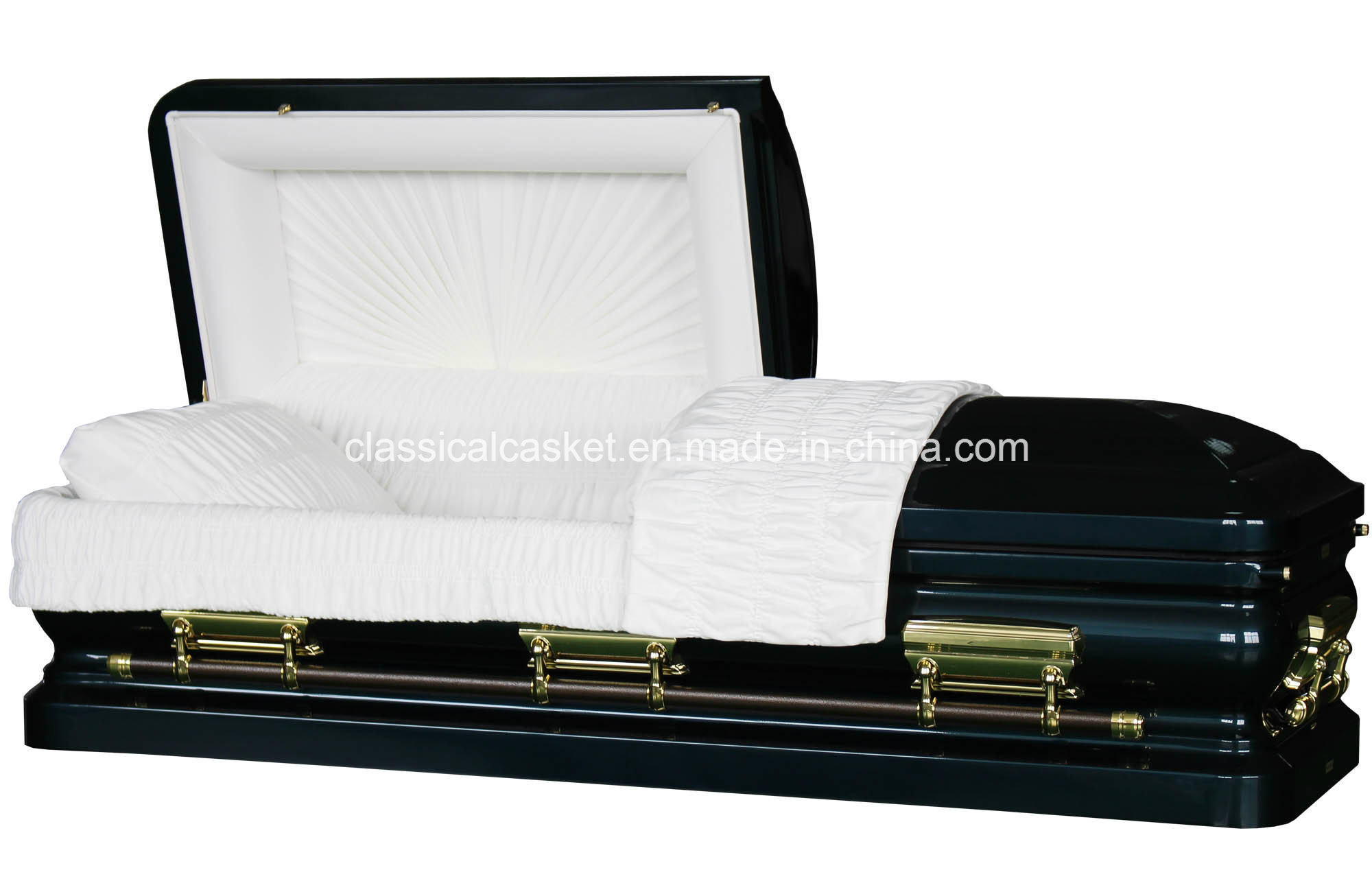 Caspian 18ga Steel Round Corner Casket