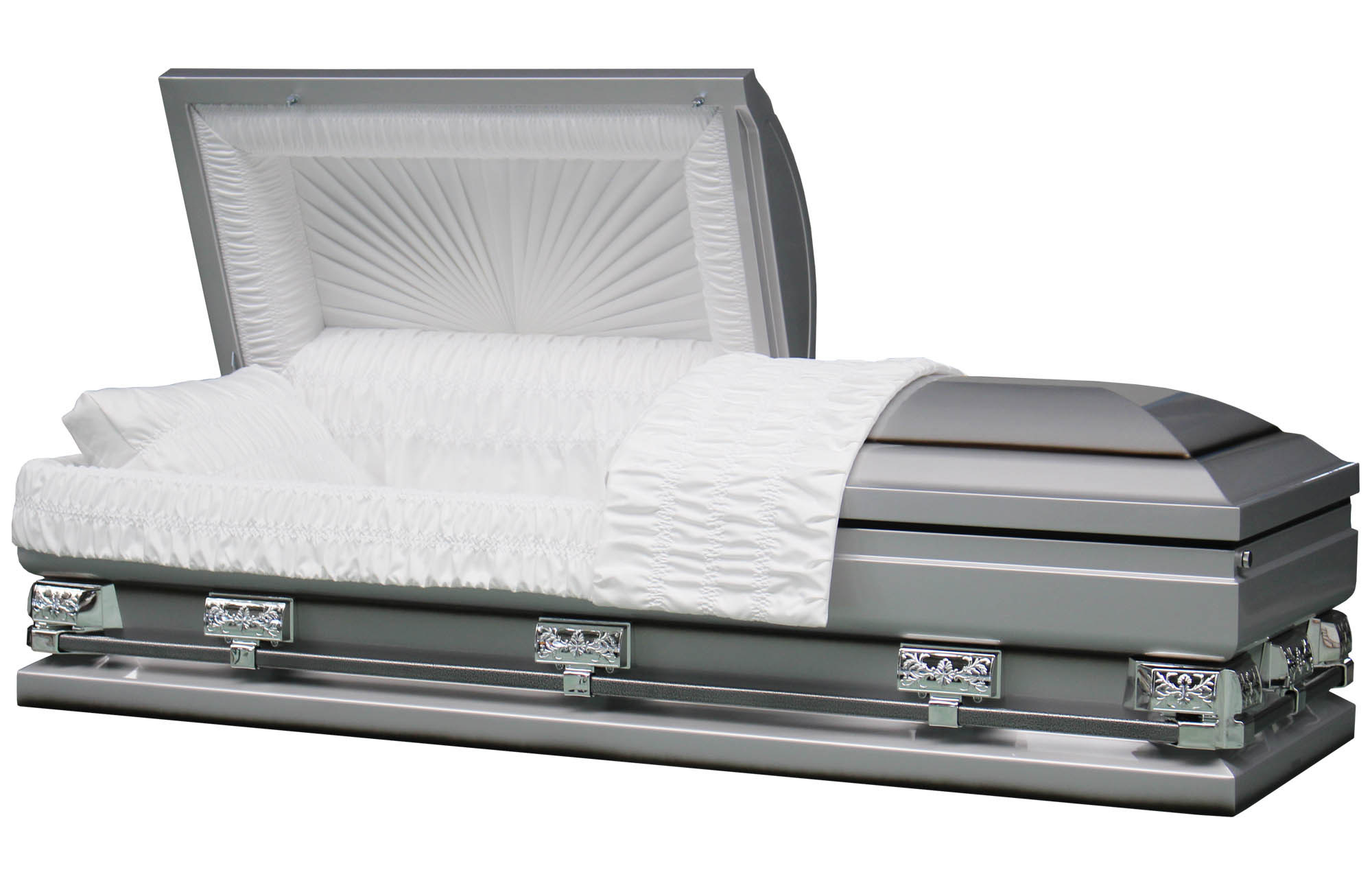 20ga Steel Oversize Titan Silver Casket