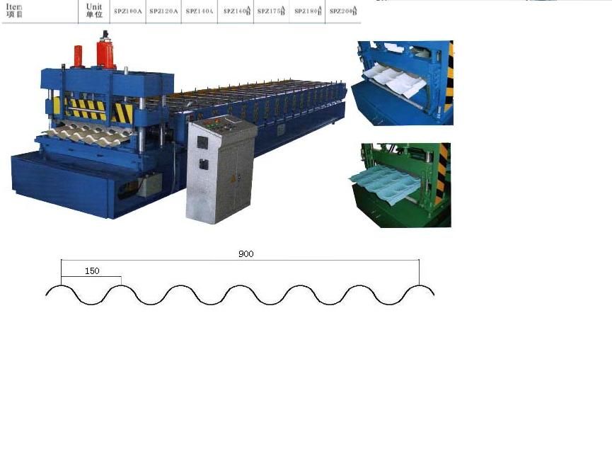 Glazed Tile Forming Machine (JJ150-900)