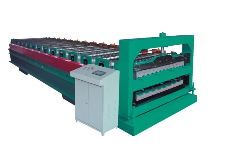 Double Layers Colored Roof Steel Tile Making Machine (XS-840/900)