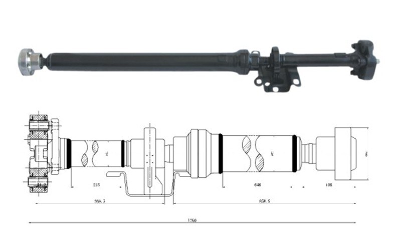 Vw Touareg / Audi Q7 Propshaft Drive Shaft 7L6521102