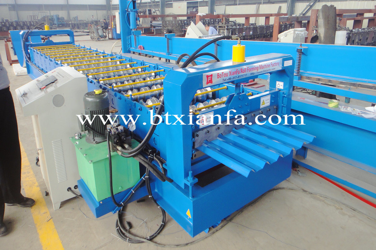 Single Deck Steel Roof Sheet Roll Forming Machine