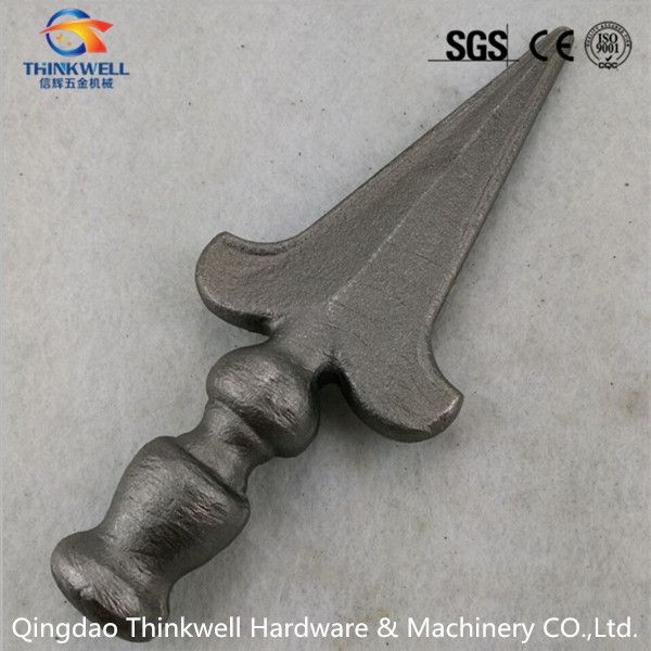 Customzied Forging Wrought Iron Spearpoint Decoration in Fence