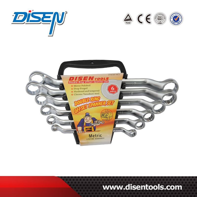 6 PCS Double Ring Offset Spanner Set